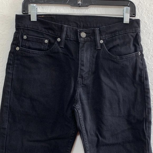 Levi's Mens 29 x 25 Black 514 Straight Flex Fit Denim Jean Stretch - Picture 3 of 15